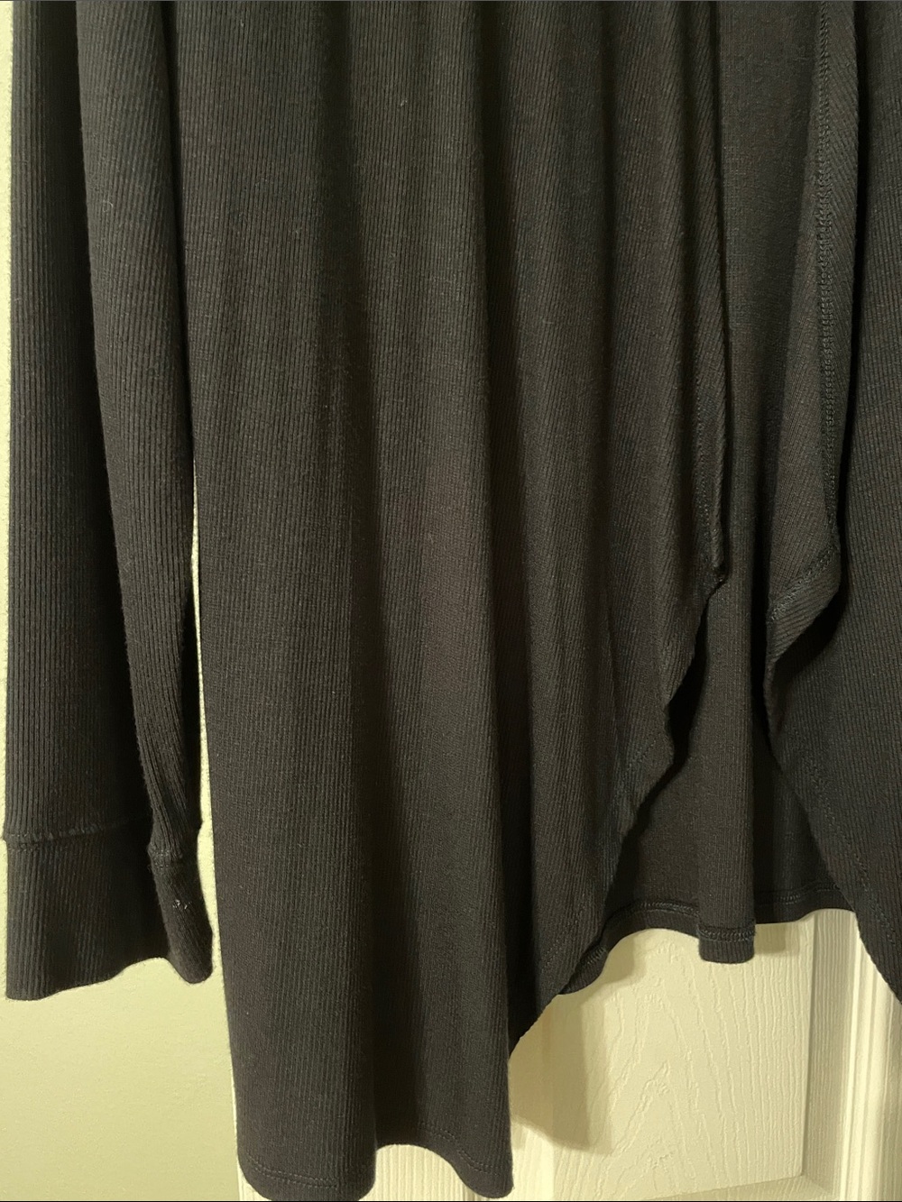 INC Black International Concepts Black Draped Open Front Blazer-Style Cardigan - Picture 3 of 5
